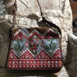 Demin patchwork Isabella Fiore purse